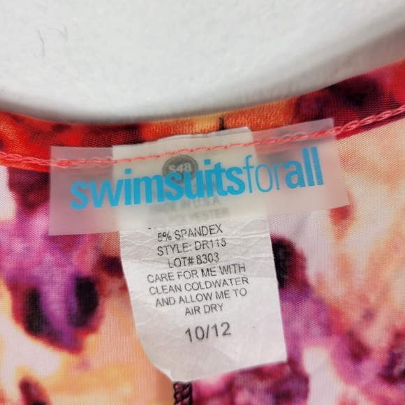 Swimsuits for All Floral Tie Dye High Low Cover Up Midi Dress - Picture 5 of 6